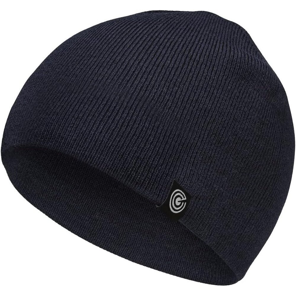 Unisex Black 100% Acrylic Ribbed Soft Knit Warm and Durable Winter Beanie Cap